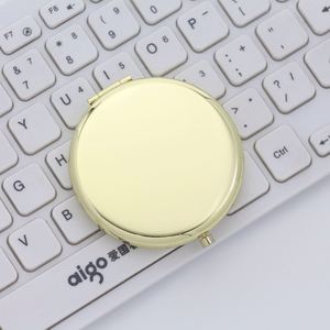 Custom Portable/Personalized Laser Engraved Round Folding <b>Makeup</b> Double Sided Metal Compact Mirror With Gift <b>Box</b> - Product Image 6