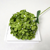 20 têtes de hortensias artificiels en soie bleue et blanche, avec tiges, faits à la main, style naturel, pour décoration de mariage