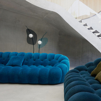 Grand Canapé Bulle en Velours Moderne Haut de Gamme, Mobilier de Luxe, Fauteuil-Canapé Bulle sans Structure