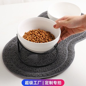 Comedero de cerámica para gatos con marco de hierro y diseño elevado para comida y agua. - Product Image 5
