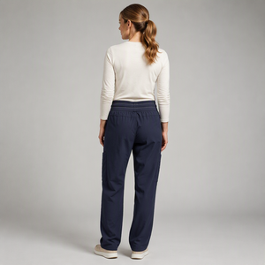<span class=keywords><strong>Pantaloni</strong></span> Cargo Blu Navy da Donna a Vita Alta, Vestibilità Ampia, Stile Streetwear, <span class=keywords><strong>con</strong></span> Grandi Tasche per l'Estate - Product Image 2
