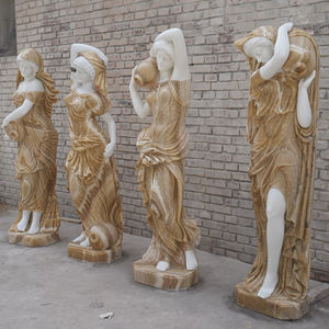 Sculpté à la main ancienne pelouse romaine décorative grandeur nature quatre saisons femme dame grandes Sculptures extérieur jardin marbre Statues - Product Image 1