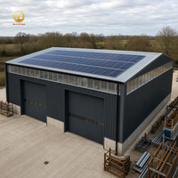 Almacén de Estructura de Acero Prefabricado con Claraboya Opcional y Preparado para Paneles Solares, Taller Metálico, Edificio de Logística y Distribución
