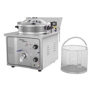 <span class=keywords><strong>Friteuse</strong></span> à pression automatique XEOLEO 16L <span class=keywords><strong>3000W</strong></span>, <span class=keywords><strong>friteuse</strong></span> à pression électrique pour poulet, <span class=keywords><strong>friteuse</strong></span> à pression en acier inoxydable, machine à frire profonde - Product Image 2