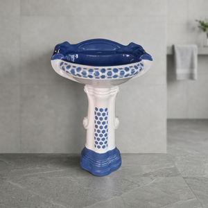 Lavabos Modernos Rectangulares de Cerámica con Pedestal, Lavamanos Grandes para Uso Hospitalario - Product Image 4