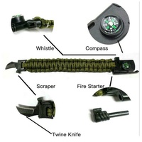 Bracelet de survie tactique IRONDONKEY pour secours d'urgence EDC, couteau en paracorde 550, fabricant de bracelets de survie