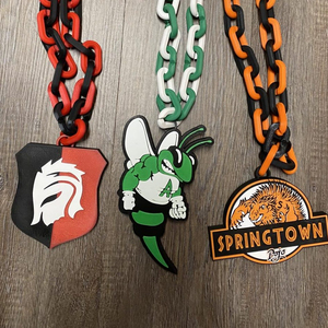 Custom Hype <strong>Chain</strong> Personalized Team Logo <strong>Name</strong> School Spirit <strong>Chain</strong> Lightweight Plastic Necklace,Sports Gift,3D Printed Fans <strong>Chain</strong> - Product Image 2