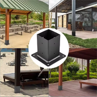 Support triangulaire simple face en acier inoxydable industriel 4x4, épaisseur 2mm, thermolaqué pour poutres en bois traitées thermiquement, gazebo DIY