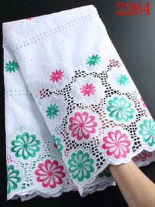 2021 निगेरियन कपास फीता पत्थरों के साथ उच्च गुणवत्ता वाले सफेद रंग स्विज़ेनलैंड 2258-2264 में फीता - Product Image 6