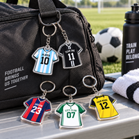Personalisierte Fußballtrikot-Acryl-Schlüsselanhänger mit Teamnummer, Sportverein-Werbegeschenke, OEM-Hersteller