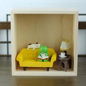 Figura de Gato de Resina de Dibujos Animados, Decoración Religiosa para el Hogar, Mini Artesanía Hecha a Mano, Adorno de Escritura Estilo Ins, Regalos - Product Image 3
