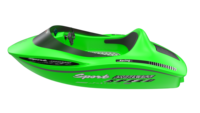 Bateau de karting en matériau LLDPE, bateau à moteur électrique à batterie lithium pour divertissement aquatique, mini karting et motomarines