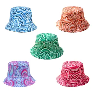 New Designer Double Sided Fisherman'S Hat Reversible Tie Dyed Fisherman'S Hat