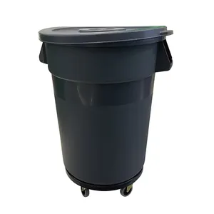 重型商用厨房圆形垃圾桶塑料聚丙烯垃圾桶带盖垃圾桶