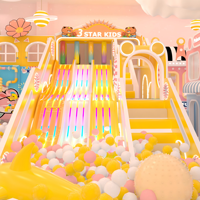 Aoleao Parque Infantil Interior Comercial Personalizado con Piscina de Pelotas y Trampolín, Certificado CE TUV