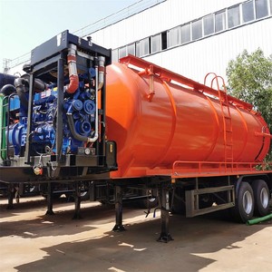 Semirremolque de succión de aguas residuales de 25 m, camión de recolección de residuos al vacío, remolques manuales diésel de alta presión para dragado - Product Image 5