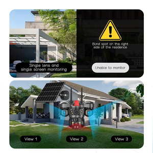 Nueva Cámara solar YOOSEE Triples-Lens 4G AOV con panel solar Network HD <span class=keywords><strong>3</strong></span> Lens Network Home Security Monitor Camera - Product Image 3