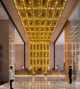 Plafonds perforés en aluminium sur mesure <span class=keywords><strong>pour</strong></span> bâtiments commerciaux, panneaux en maille d'aluminium, panneaux en aluminium massif - Product Image 4