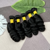 # Lot de Cheveux Humains Vierges Vietnamiens de Qualité Supérieure 12A, Noir Naturel 1B, Ondulés, Vente en Gros