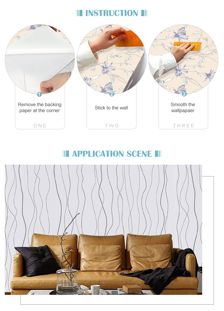 3D Interior Decorative Wall Stickers Self Adhesive Wallpaper For Living Room