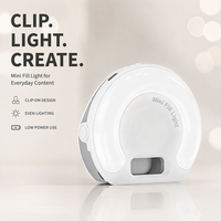 Lampe annulaire LED à clipser pour selfie, 3 niveaux de luminosité réglables pour smartphone, maquillage, vlogging, TikTok, diffusion en direct