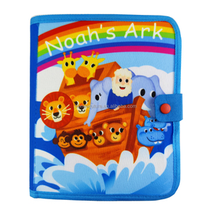 Usine en gros Montessori sensoriel éducatif enfants jouets feutre occupé livre arche <span class=keywords><strong>de</strong></span> Noé livre d'histoire pour les tout-petits - Product Image 1