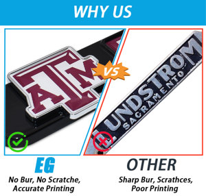 Bingkai Plat Nomor Kustom Bingkai Plat Nomor yang Dipersonalisasi dengan Huruf 3D Timbul - Product Image 2