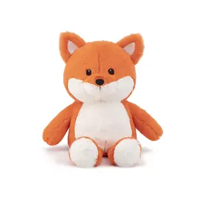 Chaude nouvelle conception micro-ondes chauffage doux mignon peluche renard roux en peluche jouet pour enfants cadeaux animaux en peluche jouets en peluche