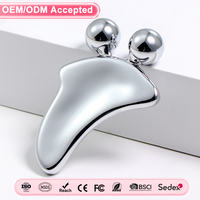 Rouleau de massage facial 3D en métal Gua Sha pour le soin de la peau - Vente en gros