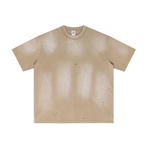 Camiseta de Manga Corta para Hombre, Color Sólido, Estilo Hip Hop, 100% Algodón, 220 Gramos, Corte Regular, Suave, para Verano, con Logotipo Personalizado - Product Image 4