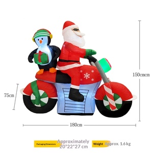 Decoración Navideña para Patio, Arreglos para Eventos, Accesorios, Motocicletas Inflables Navideñas y Santa Claus - Product Image 2