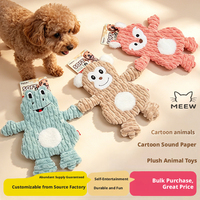 Mainan Anjing Plush Berbunyi dengan Kertas Berkerut, Mainan Gigit Tahan Gigitan untuk Anjing Kecil & Sedang Grosir