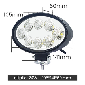 New 24 Wát hình bầu dục <span class=keywords><strong>LED</strong></span> làm việc ánh sáng cho John cho deere máy kéo Miller Floater xe tải ATV-12V 24V tiện ích đèn phụ trợ faros <span class=keywords><strong>Led</strong></span> PA - Product Image 3
