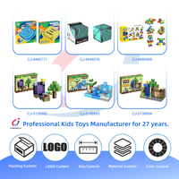 Jouets de construction magnétiques Chengji, blocs carrés d'apprentissage préscolaire, design coloré de dessins animés, blocs de cubes magnétiques en plastique