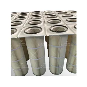 Erhuan Flame Retardant Powder Coating Pleated Paper Filter Cartridge For Air Dust Spray Booth Filter