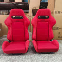 Vente directe d'usine, siège Recaro en fibre de carbone et daim, siège baquet Recaro avec rail coulissant, sièges baquet pour voiture