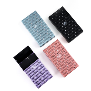 Portable Plastic Storage Box For Ladies Automatic Diamond Decoration Plastic Solid Color <strong>Cigarette</strong> Case Smoking Accessories - Product Image 6