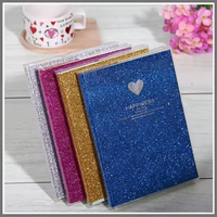 Cahier à paillettes Papeterie en ligne Feuille d'argent Sparkles Pink Glitter journal d'écriture pour les filles