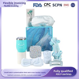 Set de <span class=keywords><strong>Regalo</strong></span> de 12 Piezas <span class=keywords><strong>para</strong></span> el Cuidado Personal Femenino con Rizador sin Calor, <span class=keywords><strong>Caja</strong></span> de <span class=keywords><strong>Regalo</strong></span> Azul Mármol, <span class=keywords><strong>Regalo</strong></span> de <span class=keywords><strong>Cumpleaños</strong></span> <span class=keywords><strong>para</strong></span> Mamá, <span class=keywords><strong>Mejor</strong></span> <span class=keywords><strong>Amiga</strong></span>, Día de la Madre - Product Image 1