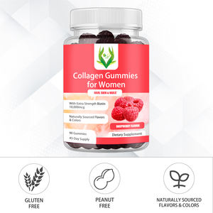 Gomitas de Biotina y Colágeno Extra Fuertes para Mujeres, Gomitas con Colágeno de Pescado, Biotina para el Cabello, la Piel y las Uñas, Gomitas de Belleza - Product Image 3