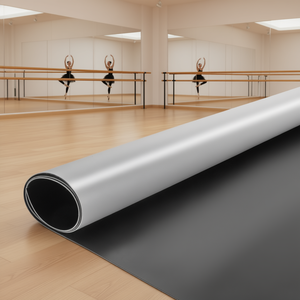 Rollo de Piso para Baile de PVC Gris de 1.5 mm de Grosor, 2 x 2.4 m, Antideslizante, para Prácticas de Ballet y Gimnasio - Product Image 2