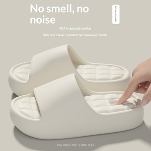 Ciabatte <span class=keywords><strong>Infradito</strong></span> <span class=keywords><strong>da</strong></span> Donna Nuovo Stile con Suola Spessa Impermeabili Antiscivolo per Interni ed Esterni, in EVA, con Rialzo, Ideali per <span class=keywords><strong>Bagno</strong></span> e Casa - Product Image 3