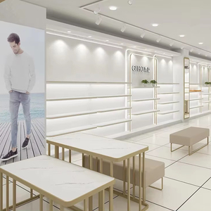 <span class=keywords><strong>Muebles</strong></span> Modernos para Tiendas, Exhibidores de Ropa, Diseño de Tienda de Ropa, Armario Abierto con Rieles para Colgar Prendas, Exhibición Visual - Product Image 1