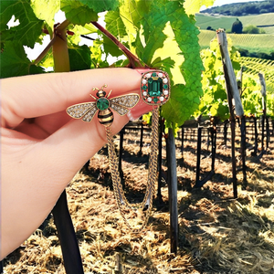 Oferta Especial: Broche Clásico para Hombre con Corona de Águila y Cadena de Gemas Negras, Aleación con Gemas Multicolor, Regalo para Boda, Fiesta o Compromiso - Product Image 3