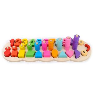 Premium Customizable Caterpillar-Themed Building Blocks Set Kids Creative Play OEM/ODM Colorful Stackable <b>Toys</b> Made of Wood - Product Image 2