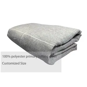 New design monk cloth 100% gray polyester tufting cloth gray primary tufting cloth