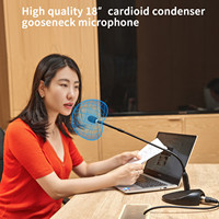 Microphone de bureau col de cygne filaire XLR cardioïde BOYA BY-GM18CB pour ordinateur, PC, studio, discours, conférences, vidéo, réunions en direct