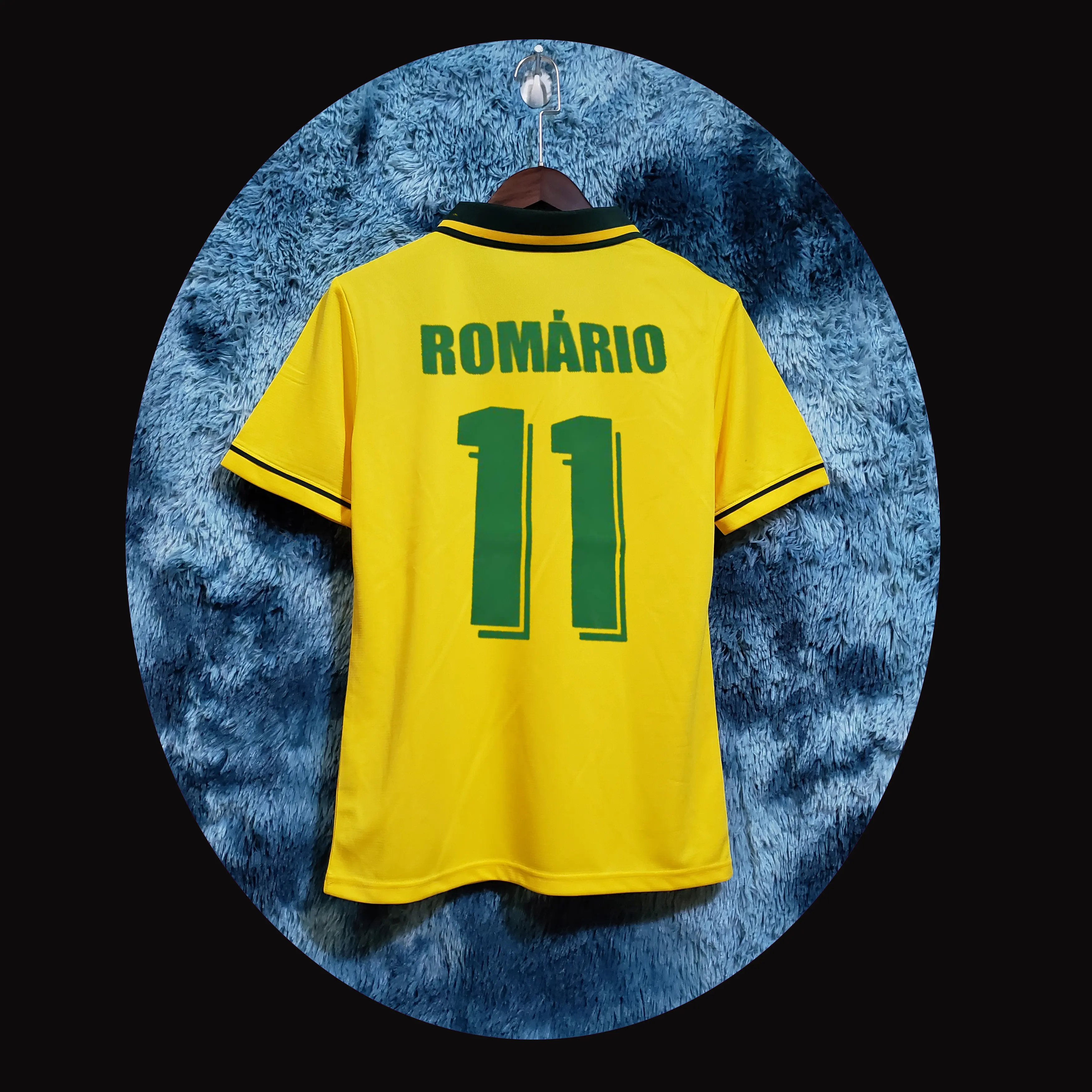Retro Voetbalshirt 1993-1994 Thuis Romario T-Shirt Brazilië Argentina Voetbalshirt Groothandel Retro Jersey