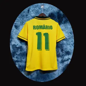 Retro Bóng Đá Jersey 1993 1994 Nhà Romario T-Shirt Brazil Argentina Bóng Đá Jersey Bán Buôn Retro Jersey