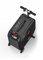Valise rigide moderne et portable avec roues avant de 5,5 pouces + roues arrière de 4 pouces, pneus solides résistants à l'usure, pas besoin de gonflage, serrure TSA